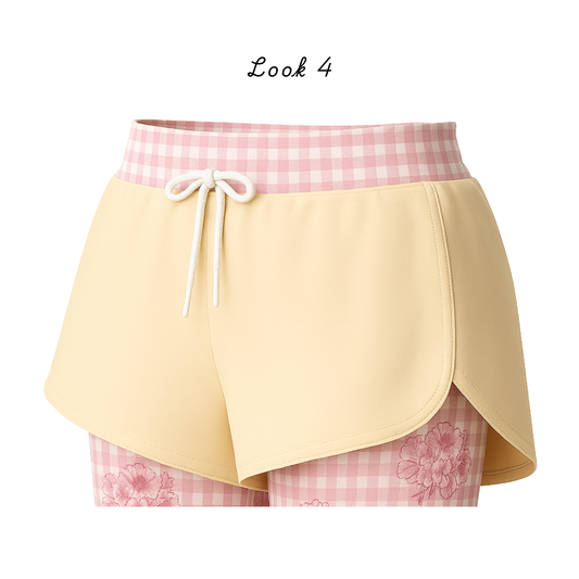 Nude & Red Gingham (Trot for Mimosas Shorts)