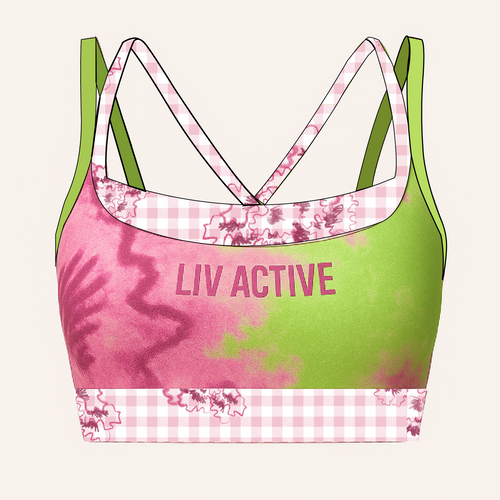 Sports bra with entry